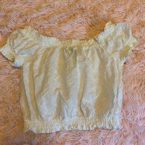 H&M white crop top size 0